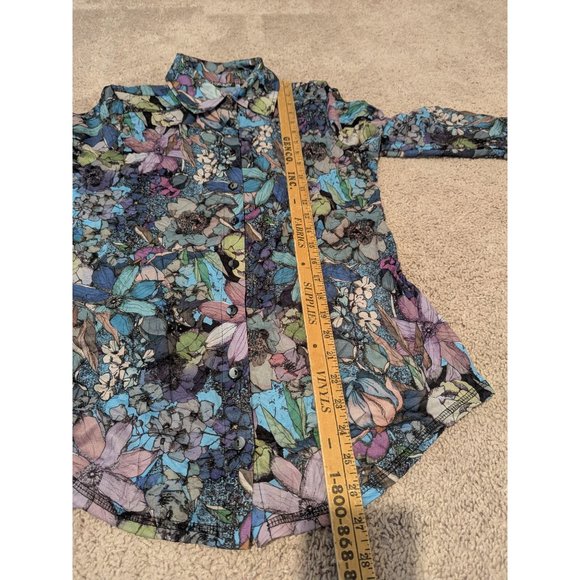 New Snowskins Floral Button-Up Long Sleeve Shirt With "Vail" On Sleeve-702 - Picture 16 of 16